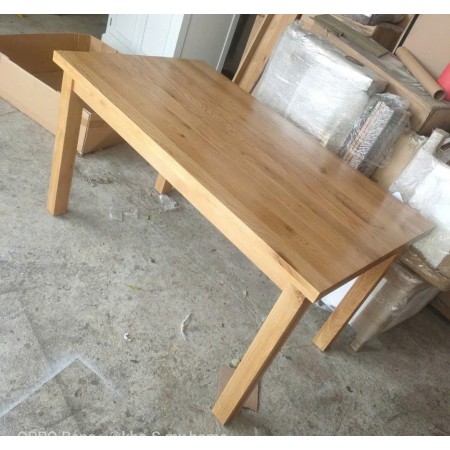 Rectangle 2N : Bàn Ăn Gỗ Sồi 1m8 + 6 Ghế ( Mặt Nệm PU )